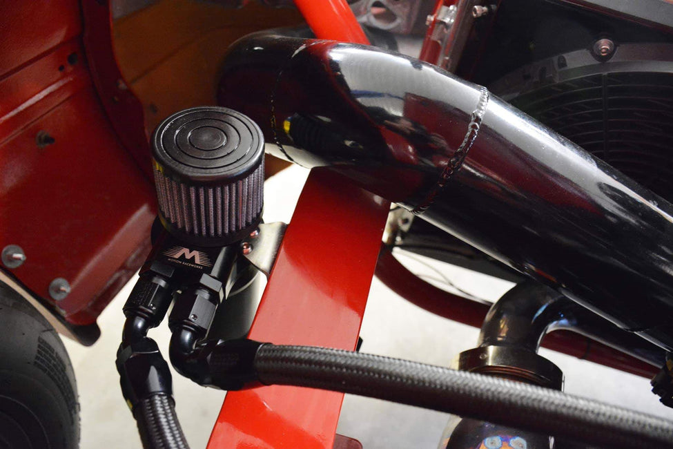 Motion Raceworks Top Loader Billet Oil Catch Can ( Dual 10 AN Port ) 3