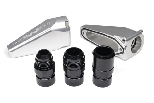 Billet Burn Down Breather Quick Release Fittings Clear Anodized (Pair) 32-130-Motion Raceworks-Motion Raceworks
