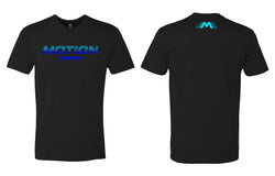 Blue on Black Motion 80s Fade Shirt 96-131-Motion Raceworks-Motion Raceworks