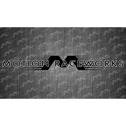 Black/White Motion Raceworks Decal 12"x3"-Motion Raceworks-Motion Raceworks
