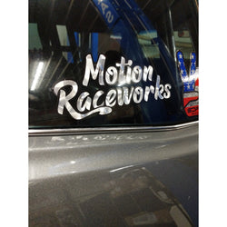 Motion Retro Decal 8” Long - MD-R8 Silver-Motion Raceworks-Motion Raceworks
