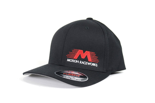 Black Motion Raceworks Flex Fit Hat 95-100-Motion Raceworks-Motion Raceworks