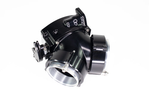 Attachment Only: Billet 'Y' Connection Dual 35° w/ Built in 3" Quick Seals for ICON 102mm Throttle Body - BLACK 10-14016BLK-Motion Raceworks-Motion Raceworks